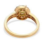 Peridot und Zirkon Ring 925 Silber vergoldet  ca. 1,20 ct image number 5