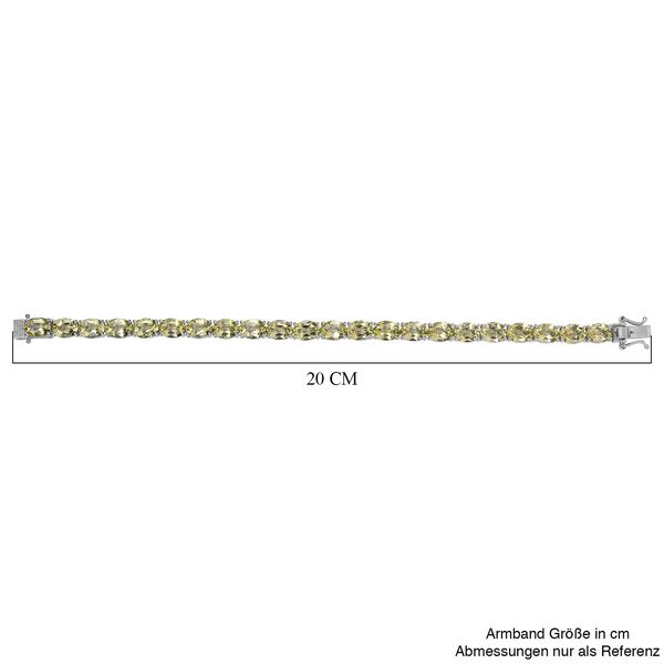 AAA Ouro Verde-Quarz Armband ca. 19 cm 925 Silber rhodiniert ca. 26,29 ct. image number 5
