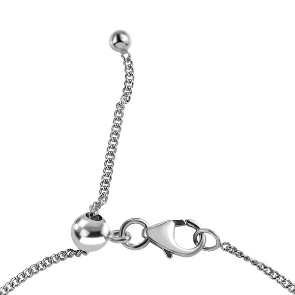 2er-Set Kordelkette und Armband, platiniertes Silber image number 8