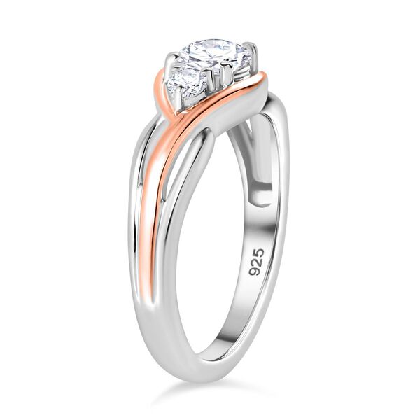 Moissanit Ring 925 Silber, bicolor, (Gr&ouml;&szlig;e 21.00) ca. 0.57 ct image number 6