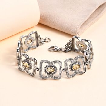 Citrin Armband, ca. 19 cm, 316L Edelstahl , ca. 2.96 ct