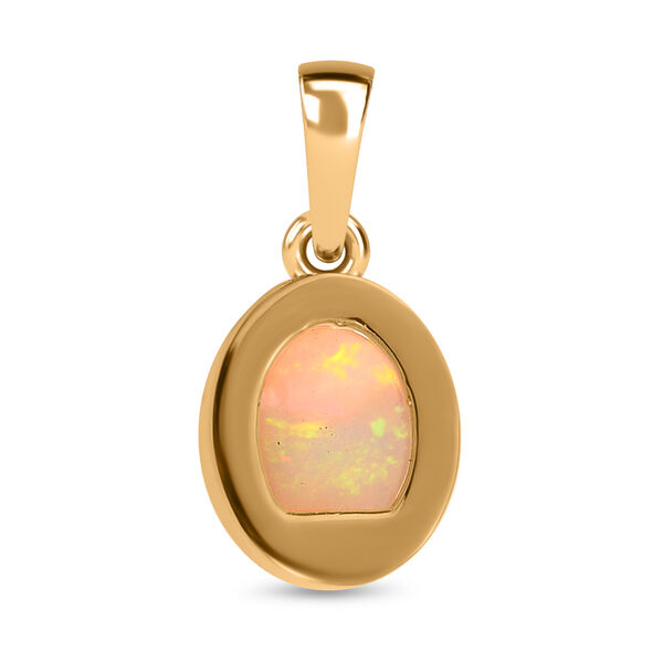 AA Nat&uuml;rlicher, &auml;thiopischer Welo Opal Anh&auml;nger, 925 Silber vergoldet, ca. 1.21 ct image number 5