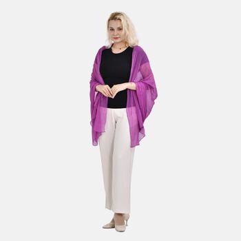 LA MAREY &ndash; 100% Maulbeer-Seidenschal Chiffon, 60x170cm, weinrot