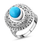Royal Bali - Sleeping Beauty Türkis Ring, 925 Silber (Größe 17.00) ca. 2.70 ct