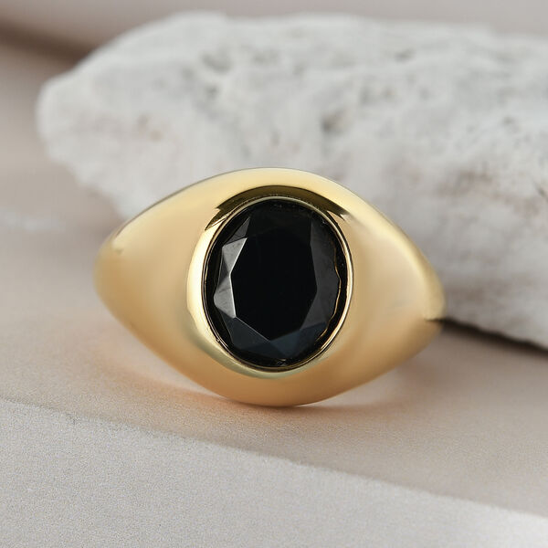 Elite Shungit Ring Messing IP-Gold  ca. 3,19 ct image number 2