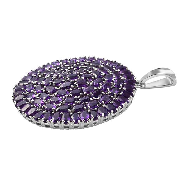 Afrikanischer Amethyst-Anh&auml;nger, 925 Silber platiniert, ca. 17,51 ct image number 4