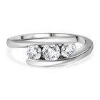 Weißer Zirkonia Ring 925 Silber rhodiniert (Größe 16.00)