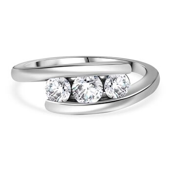 Wei&szlig;er Zirkonia Ring 925 Silber rhodiniert (Gr&ouml;&szlig;e 16.00)