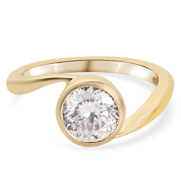 100 Facetten Moissanit Solit&auml;r Ring 585 Gelb Gold