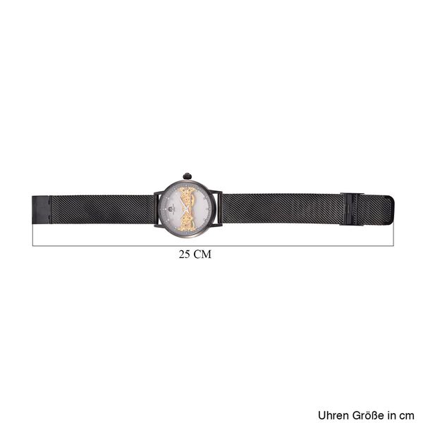 WILLIAM HUNT Wasserdichte Uhr mit Automatikwerk und Netzarmband in Ros&eacute;goldton, 24cm image number 6