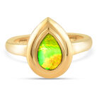 Ammolit Ring 925 Silber vergoldet  ca. 1,20 ct image number 0