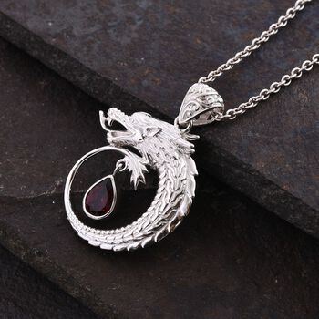 Roter Granat Anh&auml;nger 925 Silber ca. 1.50 ct