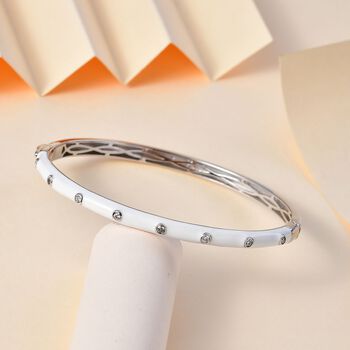 Moissanit Armreif, ca. 0,24 ct.