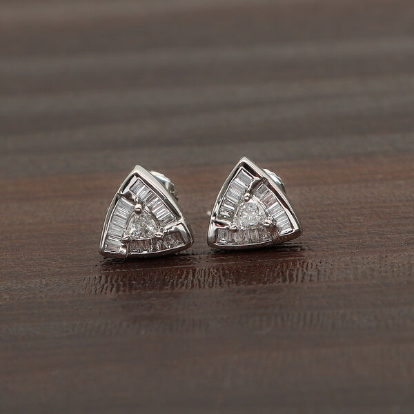 RHAPSODY Diamant-Ohrstecker, zertifiziert VS E-F, 950 Platin ca. 0,50 ct image number 1