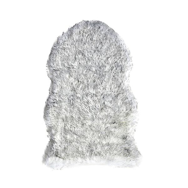 Seidenweicher und langfloriger Kunstfellteppich, 100x60 cm, weiß image number 2