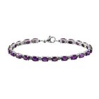 Afrikanisches Amethyst-Armband, ca. 19 cm, Edelstahl, ca. 9.28 ct