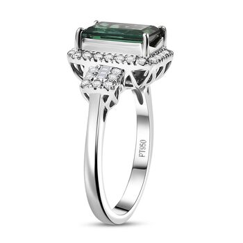 Rhapsody AAAA Santa Rosa Turmalin, Wei&szlig;er Diamant Ring 950 Platin (Gr&ouml;&szlig;e 16.50) ca. 2,71 ct