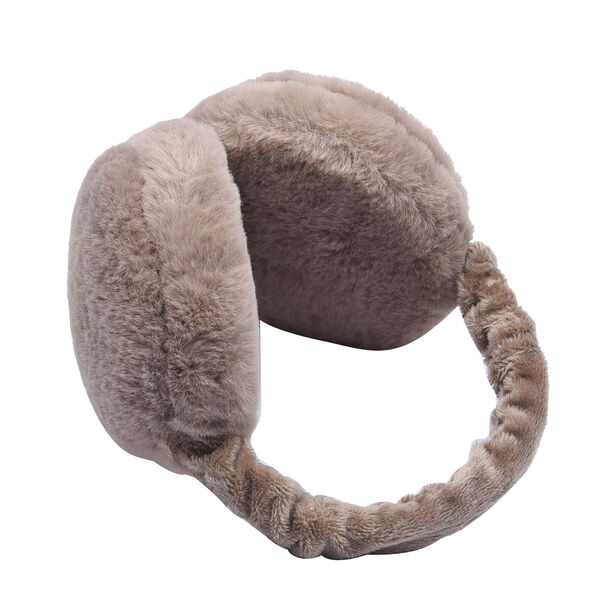 Faltbarer Kunstfell Ohrensch&uuml;tzer, Gr&ouml;&szlig;e 12x20 cm, Braun image number 1