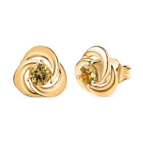 AA natürliche goldene Tansanit Ohrringe - 0.54 ct.