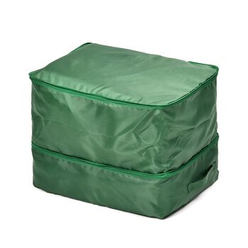 Oxford-erweiterbare Aufbewahrungstasche mit Rei&szlig;verschluss, 51x37x40cm, Gr&uuml;n