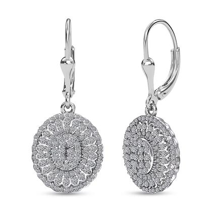LUXURIANT DIAMOND - Lab Grown Diamant SI-GH Ohrringe 925 Silber Rhodiniert (10-15 Werktage Lieferzeit) ca. 1.00 ct