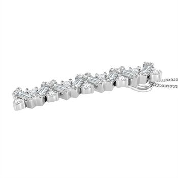 Moissanit Anh&auml;nger mit 45cm Kette - 1,35 ct.