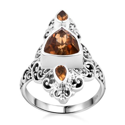 Citrin Ring 925 Silber (Gr&ouml;&szlig;e 16.00) ca. 3,87 ct