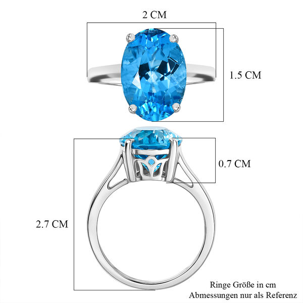 D'Joy AAA Schweizer Blautopas Ring - 6,85 ct. image number 7