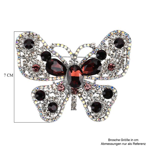 Mehrfarbiger Kristall Brosche image number 6