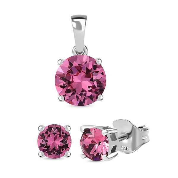 J Francis gefertigt mit SWAROVSKI-Swarovski Rose Kristall Schmuckset