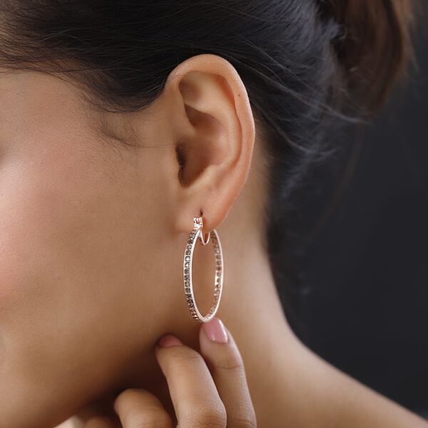 Nat&uuml;rliche Champagner Diamant-Creolen - 1 ct. image number 3