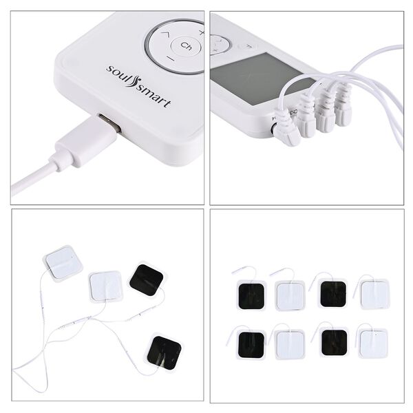 SOULSMART - Elektrischer TENS-Schmerztherapie und EMS-Stimulator, Weiß image number 8