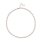 Roséfarbene 316L Edelstahl Figaro-Halskette, ca. 49.5 cm, ca. 10,00g