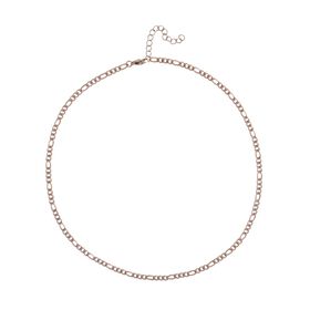 Roséfarbene Edelstahl Figaro-Halskette, ca. 49.5 cm, ca. 10,00g