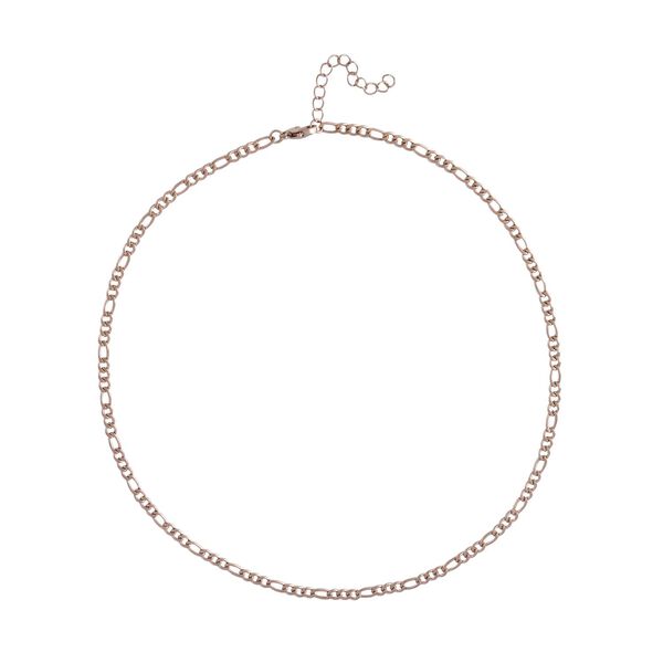 Roséfarbene 316L Edelstahl Figaro-Halskette, ca. 49.5 cm, ca. 10,00g image number 0