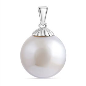 AAA Weiße Südsee Perle (13-15 mm) Anhänger, 750 Gold