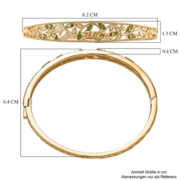 Grüner und weißer Zirkonia-Armreif, 19 cm image number 6