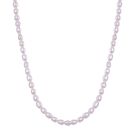 Weiße Süßwasser Perle Halskette ca. 45 cm 925 Silber vergoldet