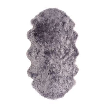 Kunstfell Teppich, silber