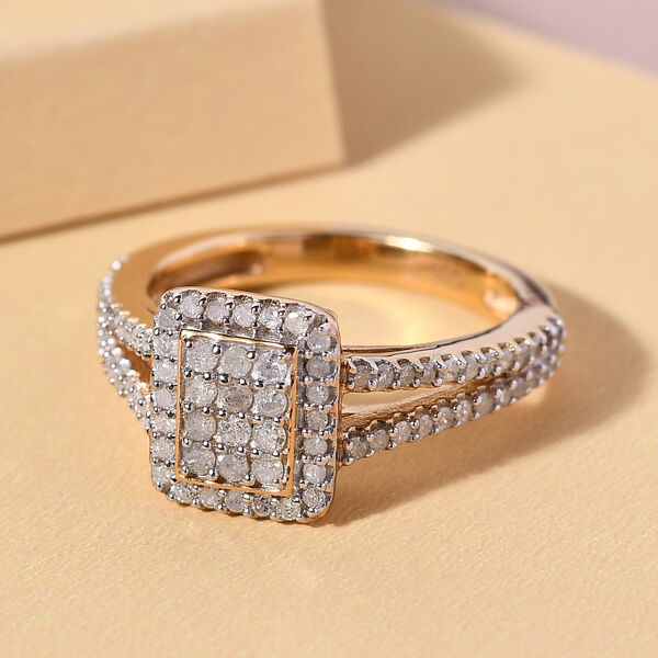 Diamant Ring 925 Silber vergoldet  ca. 0,50 ct image number 2