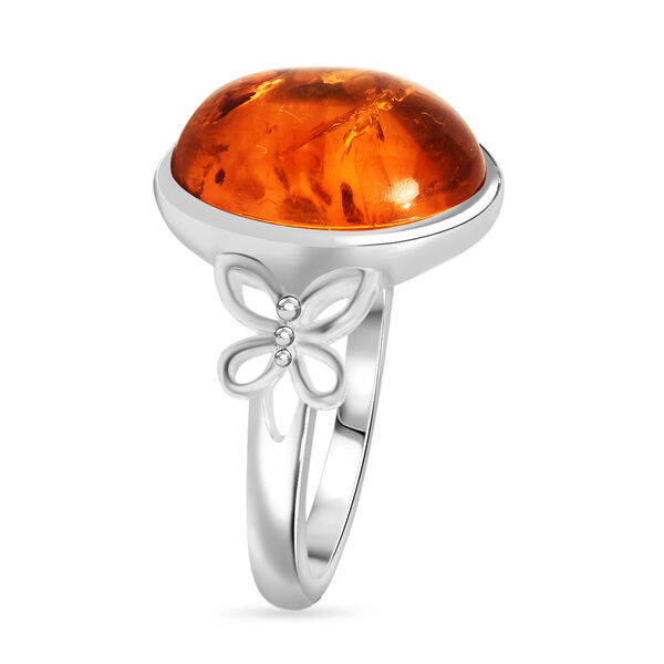 Flexibler Bernstein Ring in 925 Silber image number 2