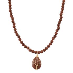 Gold Sandstein Halskette ca. 45 cm+ 5 cm extender, gelb vergoldet ca. 230.00 ct