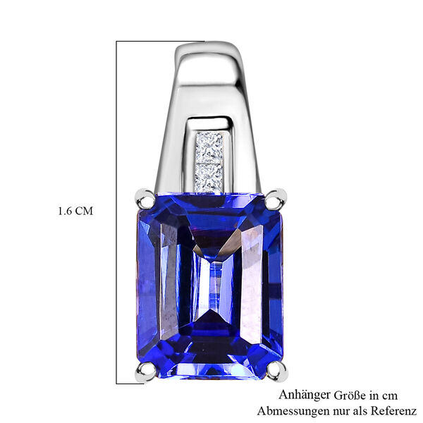 RHAPSODY AAAA Tansanit und VS EF Diamant Anh&auml;nger in 950 Platin - 2,33 ct. image number 5