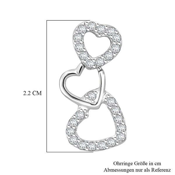 Lustro Stella Weißer Zirkonia Ohrringe 925 Silber rhodiniert image number 4