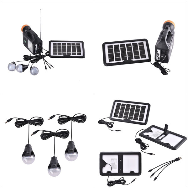 Multifunktionale Solar-Taschenlampe, 21,5x8x16,5cm, Schwarz image number 8