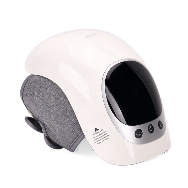 Knie-Massagegerät mit Vibrationsfunktion und Heißkompresse, ergonomisches Design, 24,5×14,5×14 cm, Weiß image number 4