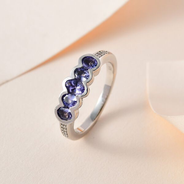 AA Tansanit Ring - 1,04 ct. image number 2