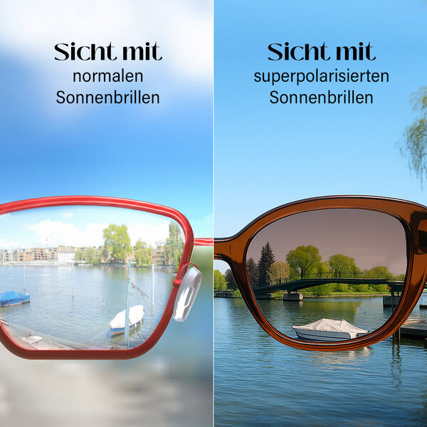 Sole und Luce - Swiss Eyewear - Hepburn, Ultra-polarisierte Sonnenbrille UV400, Bernstein image number 3