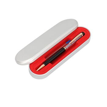 Premium Kollektion - Echter Tansanit-Kugelschreiber mit extra Mine