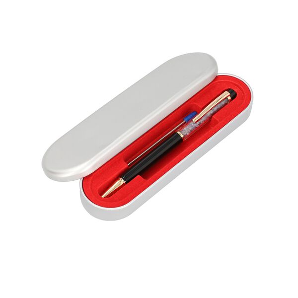 Premium Kollektion - Echter Tansanit-Kugelschreiber mit extra Mine